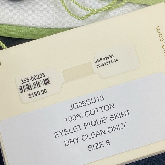 JG Sassy Women’s Navy White Floral Cut-Out 100% Cotton Pencil Skirt Sz 8 - Picture 4 of 12